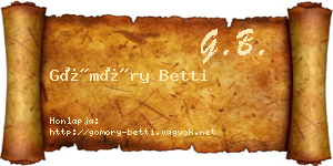 Gömöry Betti névjegykártya
